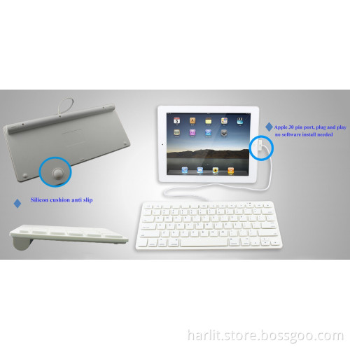 MFI Certificated Wired Keyboard For iPad Pro For Apple iPhone 6s Plus USB Wired Keyboard MFI Certificated